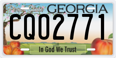 GA license plate CQO2771