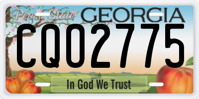 GA license plate CQO2775