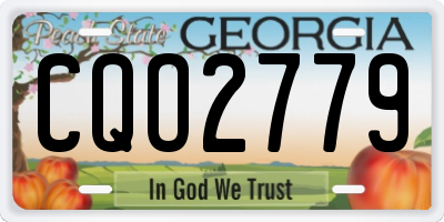GA license plate CQO2779