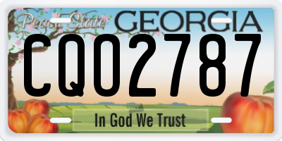 GA license plate CQO2787