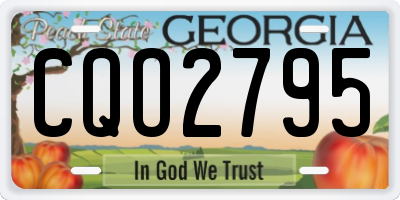 GA license plate CQO2795