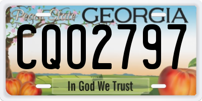 GA license plate CQO2797
