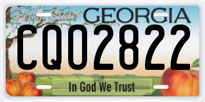GA license plate CQO2822