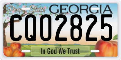 GA license plate CQO2825