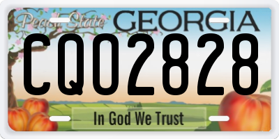 GA license plate CQO2828