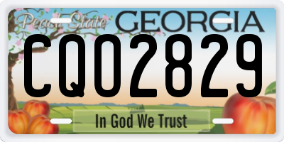 GA license plate CQO2829