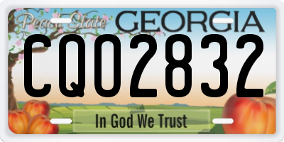 GA license plate CQO2832