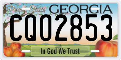 GA license plate CQO2853