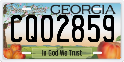 GA license plate CQO2859