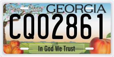 GA license plate CQO2861