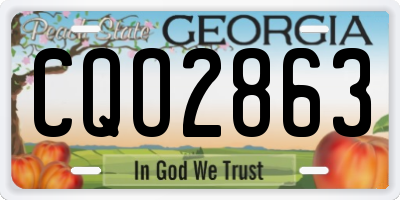 GA license plate CQO2863