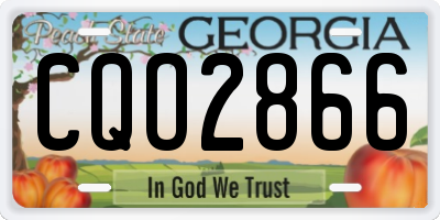 GA license plate CQO2866