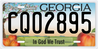 GA license plate CQO2895