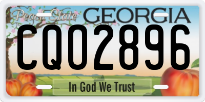 GA license plate CQO2896