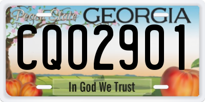 GA license plate CQO2901