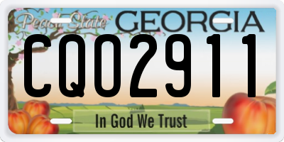 GA license plate CQO2911