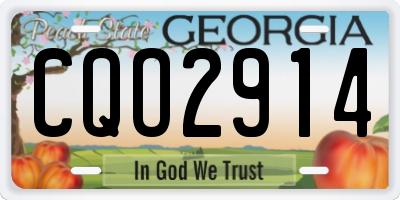 GA license plate CQO2914