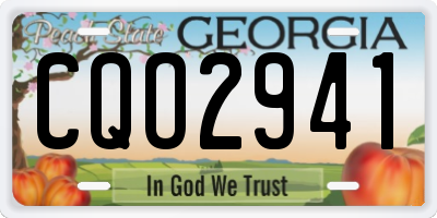 GA license plate CQO2941
