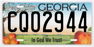 GA license plate CQO2944