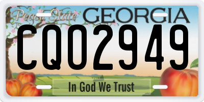 GA license plate CQO2949