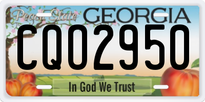 GA license plate CQO2950