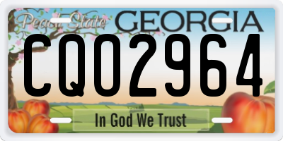 GA license plate CQO2964