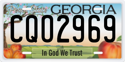 GA license plate CQO2969
