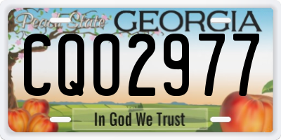 GA license plate CQO2977