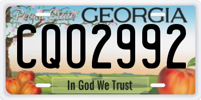 GA license plate CQO2992