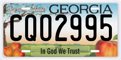GA license plate CQO2995