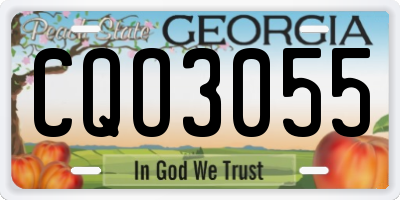 GA license plate CQO3055