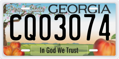 GA license plate CQO3074