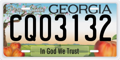 GA license plate CQO3132