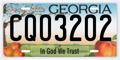 GA license plate CQO3202