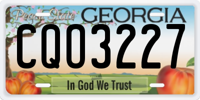GA license plate CQO3227