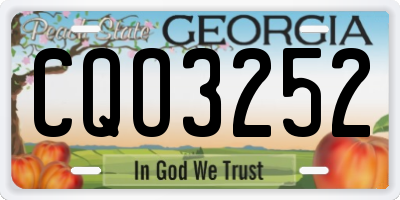 GA license plate CQO3252