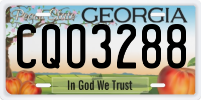 GA license plate CQO3288