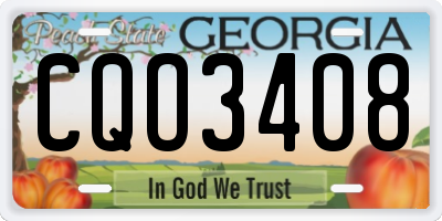 GA license plate CQO3408