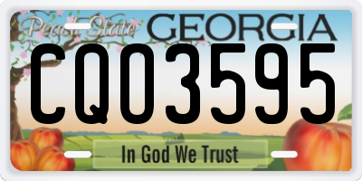 GA license plate CQO3595