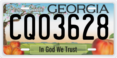 GA license plate CQO3628