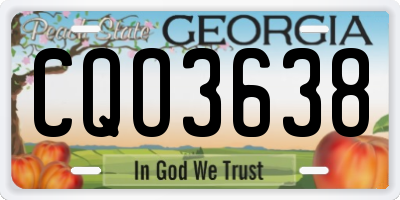 GA license plate CQO3638
