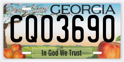 GA license plate CQO3690