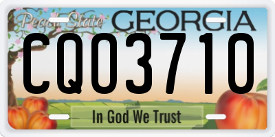 GA license plate CQO3710