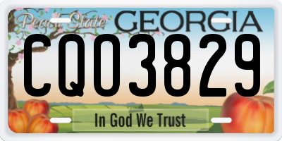 GA license plate CQO3829