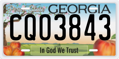 GA license plate CQO3843