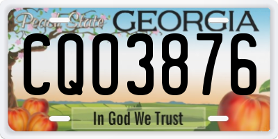 GA license plate CQO3876