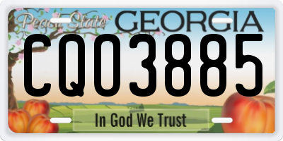 GA license plate CQO3885