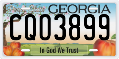 GA license plate CQO3899