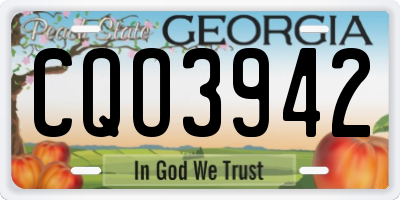 GA license plate CQO3942