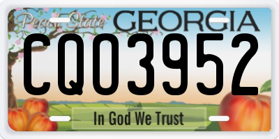 GA license plate CQO3952